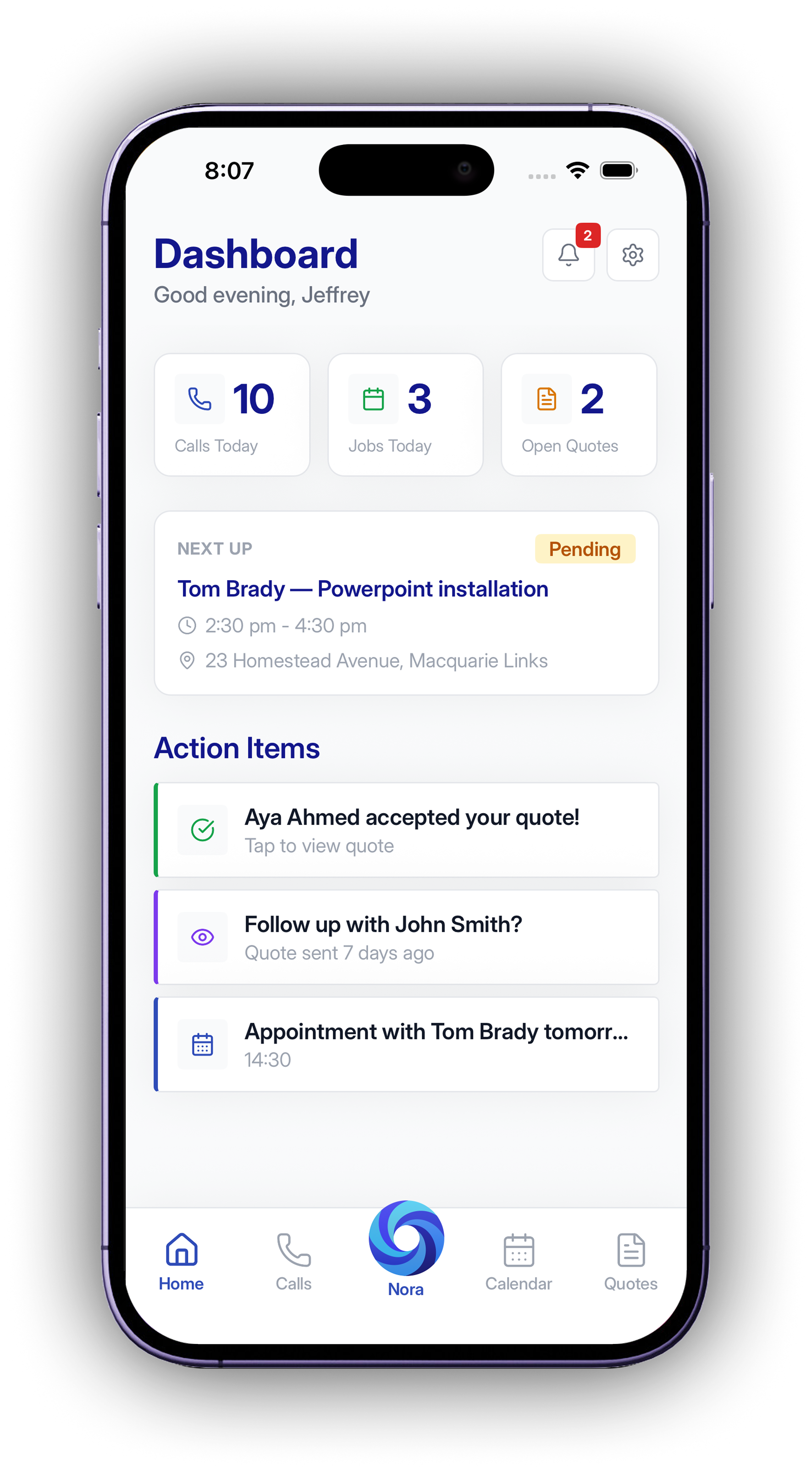 Nora mobile app